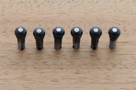 Buffalo horn, 3 degree, slotted through skirt, pearl dot, .210"