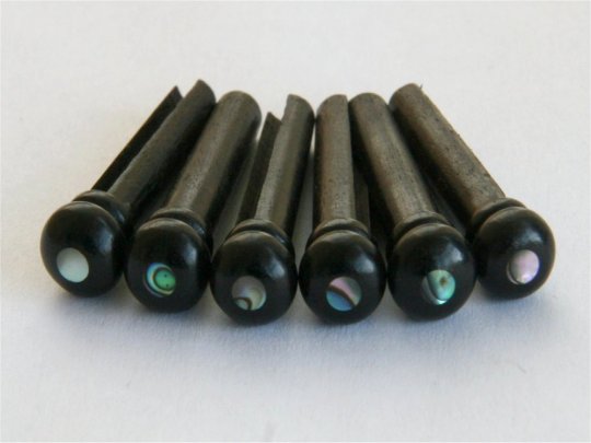 Ebony, 3 degree, slotted, abalone dot