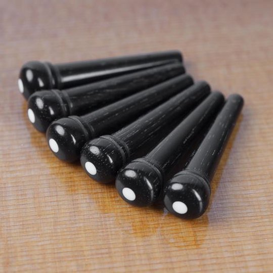 Ebony, 5 degree, unslotted, white dot 