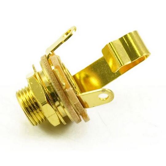 Switchcraft 1/4" jack socket, mono, gold