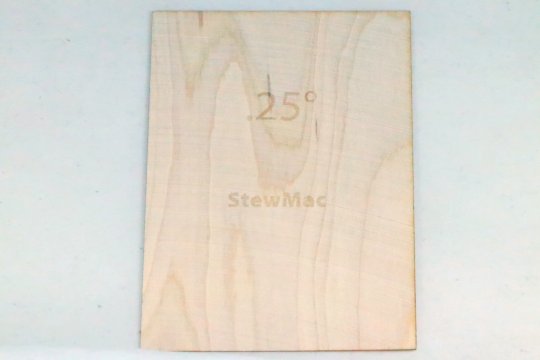 Bolt on bass neck shim, blank, 0.25 degree