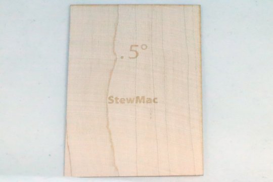 Bolt on bass neck shim, blank, 0.50 degree