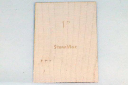 Bolt on bass neck shim, blank, 1.00 degree