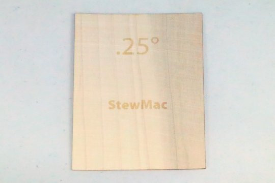 Bolt on guitar neck shim, blank, 0.25 degree