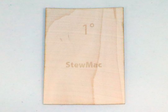 Bolt on guitar neck shim, blank, 1.00 degree