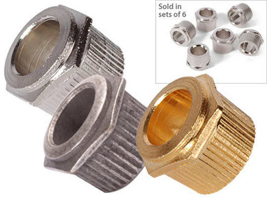 Vintage hex bushings, gold