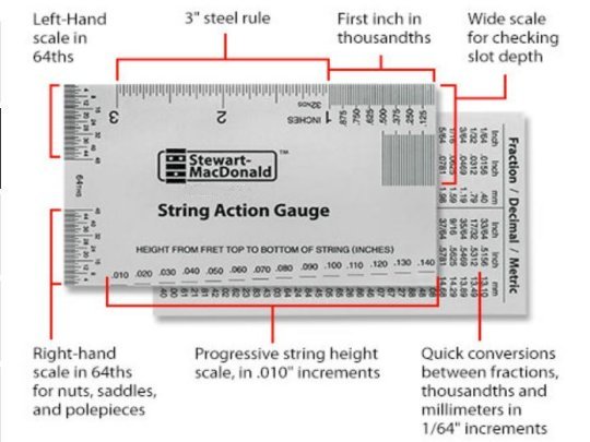 Original string action gauge - inches