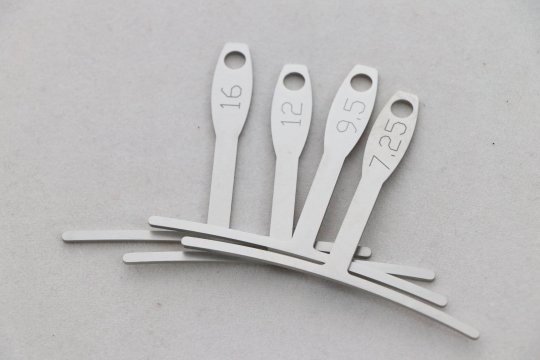 Radius gauges, understring, set of 4